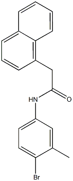 N-(4-bromo-3-methylphenyl)-2-(1-naphthyl)acetamide,791831-16-8,结构式