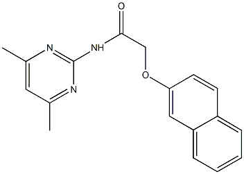 N-(4,6-dimethyl-2-pyrimidinyl)-2-(2-naphthyloxy)acetamide Structure