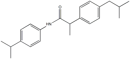 2-(4-isobutylphenyl)-N-(4-isopropylphenyl)propanamide Struktur