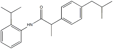 2-(4-isobutylphenyl)-N-(2-isopropylphenyl)propanamide 化学構造式