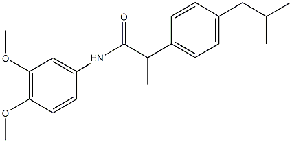 N-(3,4-dimethoxyphenyl)-2-(4-isobutylphenyl)propanamide Structure