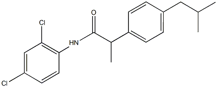 N-(2,4-dichlorophenyl)-2-(4-isobutylphenyl)propanamide Struktur