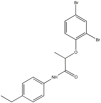 2-(2,4-dibromophenoxy)-N-(4-ethylphenyl)propanamide Struktur