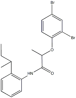 791832-11-6 N-(2-sec-butylphenyl)-2-(2,4-dibromophenoxy)propanamide