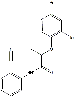 N-(2-cyanophenyl)-2-(2,4-dibromophenoxy)propanamide 结构式