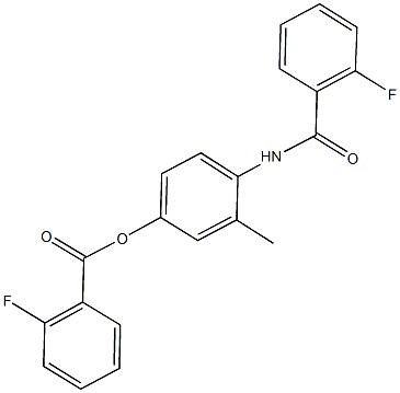 4-[(2-fluorobenzoyl)amino]-3-methylphenyl 2-fluorobenzoate,791832-41-2,结构式