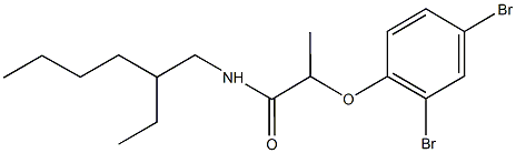 2-(2,4-dibromophenoxy)-N-(2-ethylhexyl)propanamide Structure