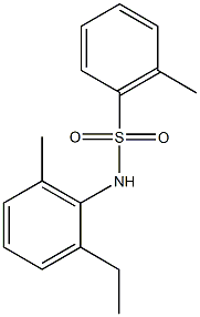 N-(2-ethyl-6-methylphenyl)-2-methylbenzenesulfonamide 结构式