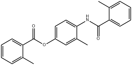 3-methyl-4-[(2-methylbenzoyl)amino]phenyl 2-methylbenzoate 化学構造式
