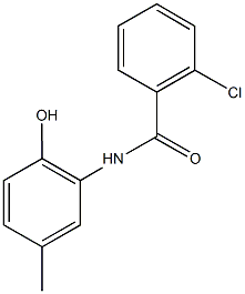 2-chloro-N-(2-hydroxy-5-methylphenyl)benzamide Structure