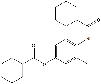 4-[(cyclohexylcarbonyl)amino]-3-methylphenyl cyclohexanecarboxylate Structure