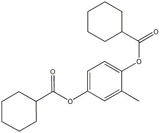 4-[(cyclohexylcarbonyl)oxy]-2-methylphenyl cyclohexanecarboxylate,791840-57-8,结构式