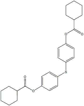 4-({4-[(cyclohexylcarbonyl)oxy]phenyl}sulfanyl)phenyl cyclohexanecarboxylate,791840-58-9,结构式