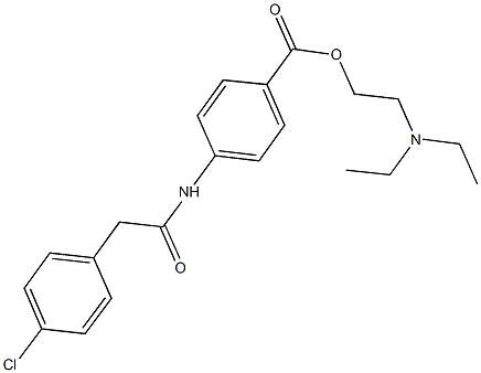 2-(diethylamino)ethyl 4-{[(4-chlorophenyl)acetyl]amino}benzoate,791840-62-5,结构式