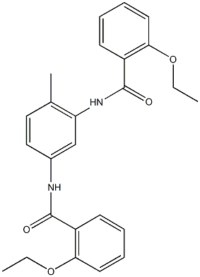 2-ethoxy-N-{5-[(2-ethoxybenzoyl)amino]-2-methylphenyl}benzamide Struktur