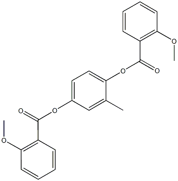 4-[(2-methoxybenzoyl)oxy]-2-methylphenyl 2-methoxybenzoate Struktur