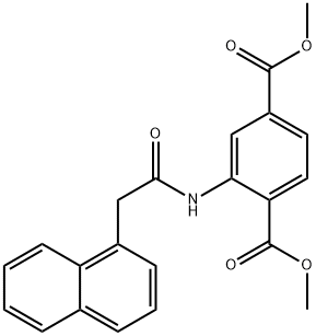 dimethyl 2-[(1-naphthylacetyl)amino]terephthalate 化学構造式