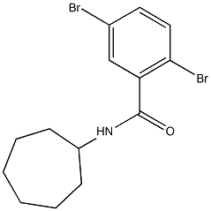 2,5-dibromo-N-cycloheptylbenzamide 结构式
