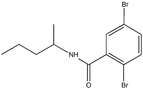 2,5-dibromo-N-(1-methylbutyl)benzamide 化学構造式