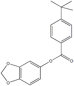 1,3-benzodioxol-5-yl 4-tert-butylbenzoate Struktur