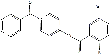 4-benzoylphenyl 2,5-dibromobenzoate Structure