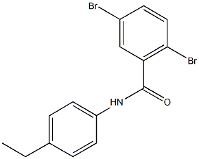 2,5-dibromo-N-(4-ethylphenyl)benzamide Structure