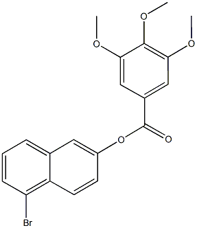 5-bromo-2-naphthyl 3,4,5-trimethoxybenzoate 结构式