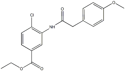 ethyl 4-chloro-3-{[(4-methoxyphenyl)acetyl]amino}benzoate Structure