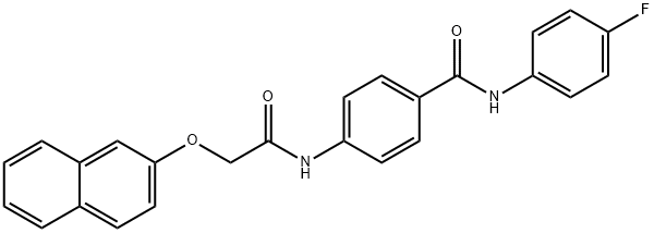 N-(4-fluorophenyl)-4-{[(2-naphthyloxy)acetyl]amino}benzamide,791842-11-0,结构式