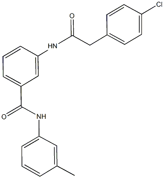 3-{[(4-chlorophenyl)acetyl]amino}-N-(3-methylphenyl)benzamide,791842-12-1,结构式