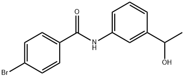 4-bromo-N-[3-(1-hydroxyethyl)phenyl]benzamide 结构式