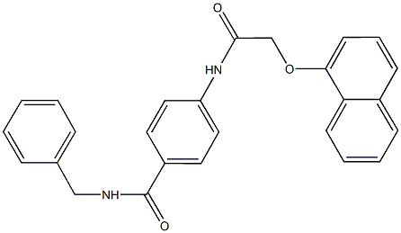 N-benzyl-4-{[(1-naphthyloxy)acetyl]amino}benzamide 化学構造式