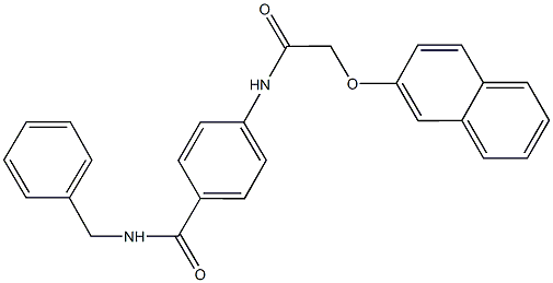 N-benzyl-4-{[(2-naphthyloxy)acetyl]amino}benzamide Structure