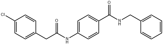 N-benzyl-4-{[(4-chlorophenyl)acetyl]amino}benzamide,791842-41-6,结构式