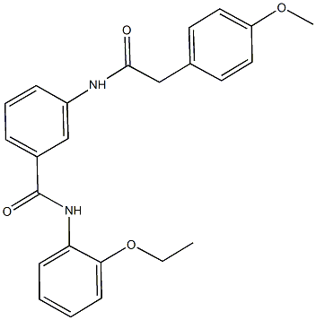 N-(2-ethoxyphenyl)-3-{[(4-methoxyphenyl)acetyl]amino}benzamide 结构式