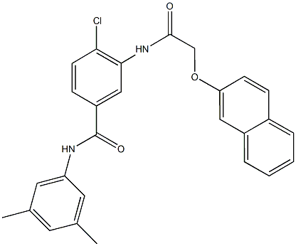 4-chloro-N-(3,5-dimethylphenyl)-3-{[(2-naphthyloxy)acetyl]amino}benzamide Structure