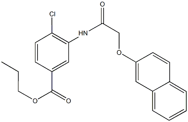 propyl 4-chloro-3-{[(2-naphthyloxy)acetyl]amino}benzoate Structure