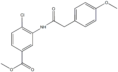 methyl 4-chloro-3-{[(4-methoxyphenyl)acetyl]amino}benzoate Structure