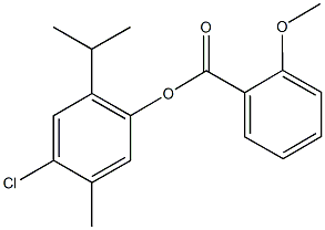 4-chloro-2-isopropyl-5-methylphenyl 2-methoxybenzoate,791842-88-1,结构式