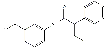 N-[3-(1-hydroxyethyl)phenyl]-2-phenylbutanamide 结构式