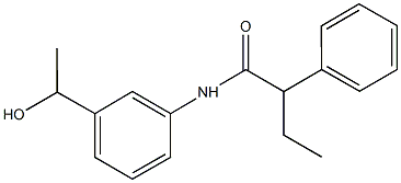 N-[3-(1-hydroxyethyl)phenyl]-2-phenylbutanamide 化学構造式