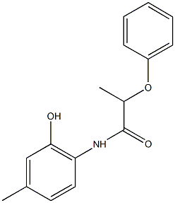 N-(2-hydroxy-4-methylphenyl)-2-phenoxypropanamide Structure