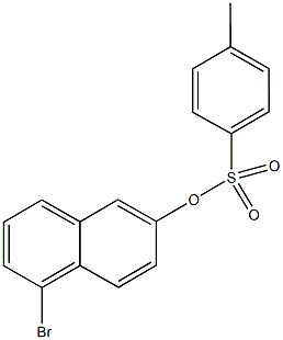 5-bromo-2-naphthyl 4-methylbenzenesulfonate Struktur