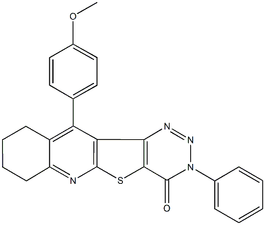 791843-43-1 11-(4-methoxyphenyl)-3-phenyl-7,8,9,10-tetrahydro[1,2,3]triazino[4',5':4,5]thieno[2,3-b]quinolin-4(3H)-one