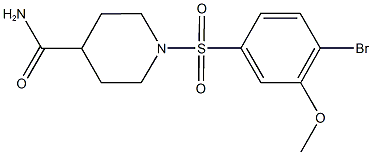 1-[(4-bromo-3-methoxyphenyl)sulfonyl]-4-piperidinecarboxamide Structure