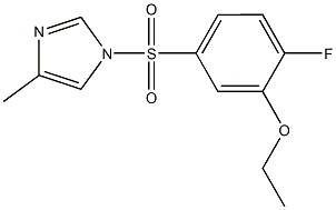 ethyl 2-fluoro-5-[(4-methyl-1H-imidazol-1-yl)sulfonyl]phenyl ether 结构式