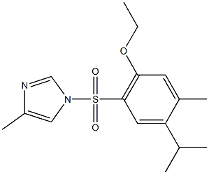 ethyl 4-isopropyl-5-methyl-2-[(4-methyl-1H-imidazol-1-yl)sulfonyl]phenyl ether 结构式