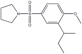 2-sec-butyl-4-(1-pyrrolidinylsulfonyl)phenyl methyl ether Struktur