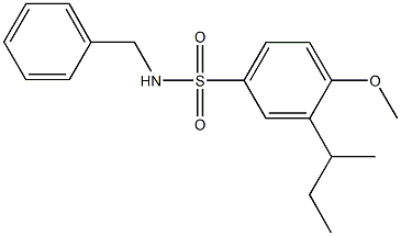 N-benzyl-3-sec-butyl-4-methoxybenzenesulfonamide Structure