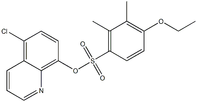 5-chloro-8-quinolinyl 4-ethoxy-2,3-dimethylbenzenesulfonate 结构式